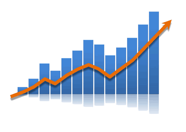 Data analytics dashboard with charts in purple with white background